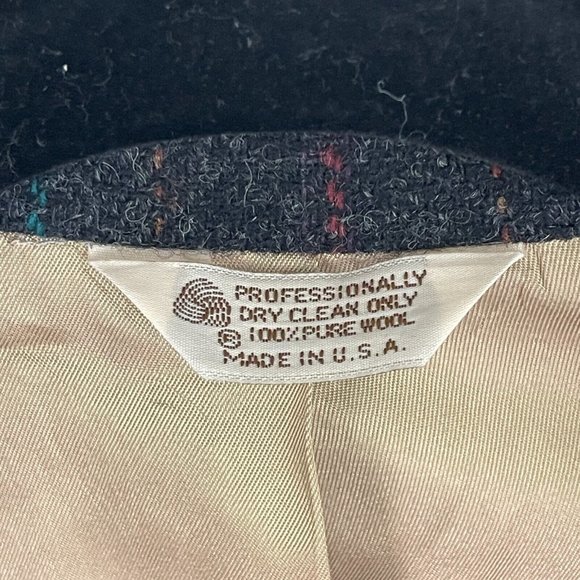 Dobbshire Dark Gray Plaid Sport Coat 100 % Pure Wool Blazer Men's Size 41R - Picture 11 of 11